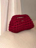 MINI   LUNA    Handmade Crochet  Bag - Deep Red