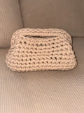 LUNA    Handmade Crochet bag – Beige T-shirt Yarn