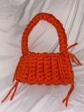 ALYA        Handmade Crochet Shoulder Bag – Bright Orange