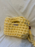 EBONY BUTTER  YELLOW   Handmade Crochet bag