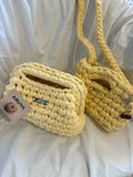 EBONY BUTTER  YELLOW   Handmade Crochet bag