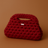 MINI   LUNA    Handmade Crochet  Bag – Elegant Deep Red